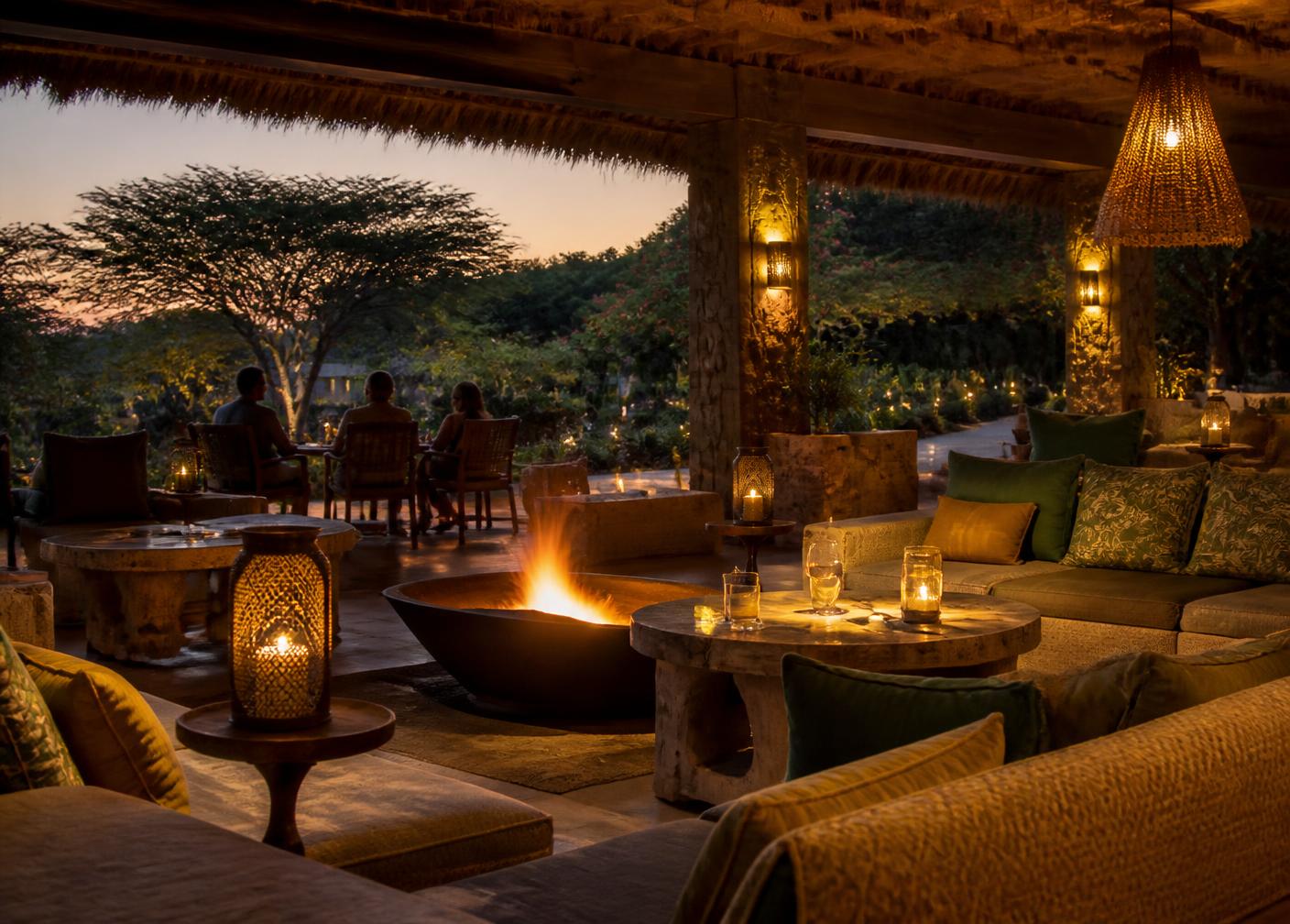 Evening lounge terrace